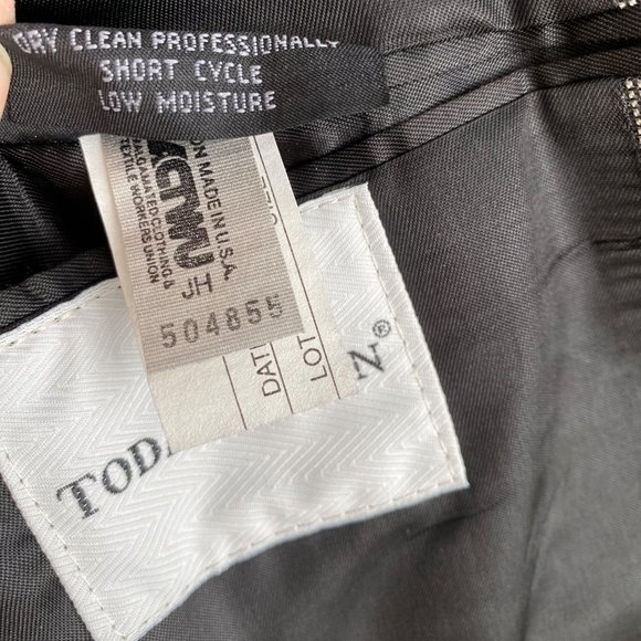 Christian Dior Vintage Monsieur Mens Blazer Size 40R * Black Gray - Picture 5 of 13